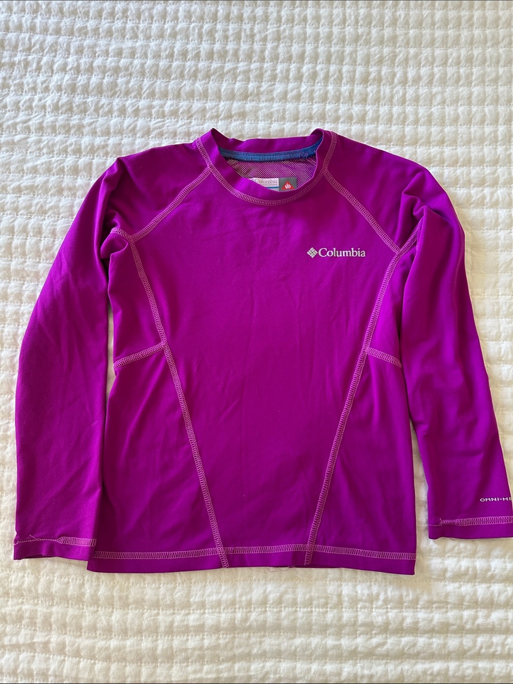 Columbia Girls' Bright Fuchsia Long-Sleeve Performance Tee